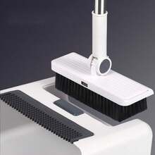 1 件 180 度旋转扫帚簸箕刷，带灵活手柄 - 非常适合客厅、卧室和天花板除尘，轻巧便携，卧室清洁必需品|现代扫帚设计|轻便扫帚+簸箕+地板刷