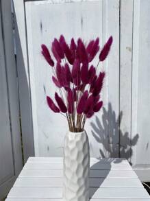 60/120/240 件波西米亚风格人造花 - 天然干燥兔尾巴蒲苇 - 多色，蒲公英花 - 家居、婚礼、办公室、咖啡厅装饰 - 情人节和母亲节礼物 - 紅紫色1 - 查看 3