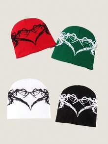 1pc/2pcs Halloween Spider Web Beanie Jacquard Knit Hat, Suitable For Back To School, Travel, Party, Casual, Daily Wear, Holiday Fall Outfit - Multicolor - View 5