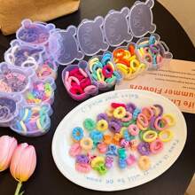 2pcs/1pc Multi-Shape Hair Tie Organizer Box, Transparent Plastic Container With Compartments & Locking Lid, Heart & Bear Shaped Jewelry, Candy, Pearl, Stationery Storage Box, Versatile Home Organization Solution, Jewelry Box - Multicolor - View 5