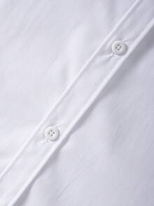 Young Girl Classic Casual School Style White Long Sleeve Shirt, Suitable For Formal Events, Gatherings, Performances - White - View 6