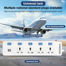 Multi Socket Mains Strip With 1.8M Long Cable,For Home, Bedroom, Kitchen And Office - UK Plug(220-240V) - View 2