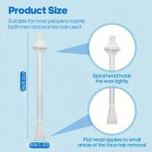 40 pezzi Bastoncini per ceretta nasale, applicatori per rimozione dei peli nasali, pulizia delle narici, rimozione dei peli delle orecchie, del viso e delle sopracciglia