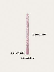 European Style Long Taper Candles With Embossed Pattern, Suitable As Wedding Decor, Valentine's Day Gift, Atmosphere Scented Candle Photography Prop, Smokeless Candle, Ideal For Romantic Dinner, Wedding, Holiday, Birthday And Home Decor. - Multicolor - View 4