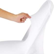 6 Pack Gold Spandex Folding Chair Covers In Stretch Washable Fabric Wedding, Party, Holidays, Celebration, And Other Special Events - 白色折疊椅 - 查看 5