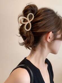 3pcs Women's Black/Beige/Brown Matte Finish 3.34in Bow Shaped Hair Clips, Elegant & Cute, Suitable For Everyday Wear, Casual, Vintage, Minimalist Style, Suitable For Women's Daily Hairstyling, Makeup, Bathing, Commuting, Travel, School, Party, Holiday, Gift Hair Accessories Women Claw Clip Autumn Accessories Fall Winter For Vacation Outfits Woman - Multicolor - View 3