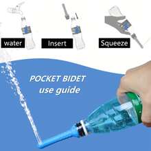 迷你个人卫生冲洗器随身携带饮料瓶冲洗器插入瓶口即可使用旅行沐浴露便携式妇科冲洗器 - 彩色 - 查看 5