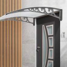 Front Door Canopy, Plastic, Aluminum, Pent Arch Canopy, Roofing, Canopy For Front Door, Pent Arch Canopy, Polycarbonate Pent Canopy, Roofing, PP Bracket, 60*100cm - Transparent - View 8