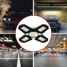 250W LED Deformable Garage Light E26/E27 UFO High Bay Lamp 3/4/5 Adjustable Panels Foldable Fan Blade AC100-277V Parking Lot Workshop Shed Hanging Lamps 220V/110V Indoor NO Flicker Eye Protection Ceiling Lights Bulb Bright Industrial Factory Shop Basements Commercial Lighting 40/60/80/100/120/150/180/200W Warm/Cool White 108/126/144/180/210/240/216/252/288leds