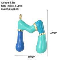 1pc A-Z Initial Letter Pendant, DIY Balloon Letter Pendant Jewelry Making Charm, Delicate Letter Pendant Accessory, Suitable For Daily Matching - Multicolor - View 33