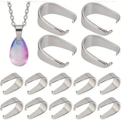 88 piezas Ganchos de cierre de acero inoxidable Conectores colgantes para hacer collares, pulseras y aretes DIY