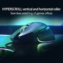Basilisk V3 Gaming Wired Mouse Intelligent Adaptive Scroll Wheel + High-Precision Optical Sensor Zero-Latency Gaming Experience Professional Player Response Speed - Black - View 2