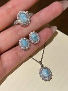 女士首饰套装 - 藍色 - 查看 2