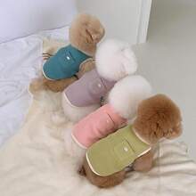 Solid Color Dog Vest With Pocket, Cute Candy-Colored Pet Vest Suitable For Toy Dogs To Small Dogs, Summer - Purple - View 6