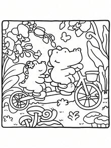 1 Pc "Mom's Time" Cocoa Themed Coloring Book, Suitable For Adults And Children, Bold And Simple Patterns, Large And Clear Design, Ideal For Relaxation. Can Be Used As Christmas, Halloween, Birthday, Children's Day Gift, Student Supplies, Back To School Supplies Or School Supplies.