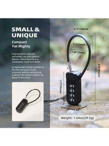 UP Security Wire Combination Lock Padlock, Suitable For Travel Luggage, Backpack, Cycling Helmet, Small Cabinet, Gym Cabinet, Suitcase Toiletry Bag Wash Bag Toiletry Travel Bag Makeup Storage Beach Beach Bag Vacation Holiday Essentials School Supplies Travel Essentials Ladies For College Dorm Bathroom - Multicolor - View 5