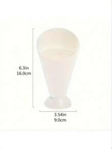 1pc Multifunctional French Fry Cone Holder With Dipping Sauce Compartment, Durable Plastic Snack Cups For Fries, Veggie Sticks And Desserts, Ideal For Home And Party Snack Solutions, PP Salad Cup, Snack Cup