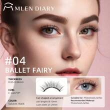 MLEN DIARY [Soft Magnetic] MLen Diary Magnetic Eyelash Case - Reusable Soft Magnetic Eyelashes, No Glue & Eyeliner, Waterproof, Lightweight Natural Look, 10-12mm, Includes Pouch & Brush, Magnetic Eyelashes Reusable
