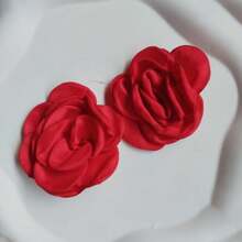 2 piezas Clips para el cabello con flor de camelias de satén, accesorio de peinado elegante para todas las ocasiones, Día de San Valentín, Verano, Pinzas para el cabello, Barretas para el cabello