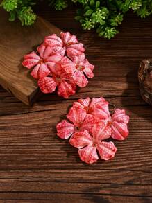 2件套波西米亚风中东花卉手工DIY编织东方宫廷风彩色花瓣耳环，包含多种花朵造型的仿珍珠花朵吊坠耳环，适合女性日常佩戴、节日和派对场合，也可作为礼物。注意：由于手工制作，产品在运输过程中可能会略微变形，收到后如有需要，请手动调整。