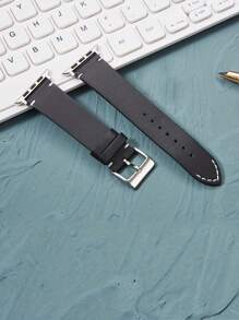 1 Piece Men's And Women's Business Leather Smart Watch Strap, Suitable For Apple Watch Ultra/Se/10/9/8/7/6/5/4/3/2/1 Series, Vintage Leather Slim Band Design, Applicable Size 38/40/41/42/44/45/46/49 Mm