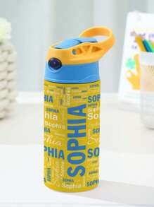 1pc Custom Name Stainless Water Bottle With Silicone Straw, Custom Water Bottle, 12oz - 350mL, Personalized Name Insulated Cup, Personalized Stainless Water Bottle, Custom Names Insulated Leak Proof Lid, 5 Colors Available, Stainless Cup, Stainless Bottle, Spill-Proof Lid, First Day Of School, Back To School Gift, Water Bottle For Him Family, Friends, Daughter, Son, Her For Birthdays, Letter,Stylish,Baby Fashion,Colorful,Casual,Cute,Kawaii,Adorable,Unique,Customized,Baby Gifts,Cutebaby,Family,Friends,Daughter,Son,Her,For Children's Day,Spring Break