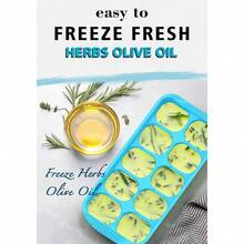 I Cube Tray With Lid And Bin, 4 Pack Easy Pop Out Silicone Is Cubes Trays For Freezer With Cover, Stackable Compact I Bucket Kits, For Soup, Food, Cocktail, Coffee - 綠色 - 查看 4