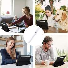 Funda protectora de silicona con soporte para bolígrafo y ranura para lápiz stylus compatible con iPhone y tabletas - modelo universal - Ver 10