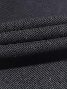 圣诞节超大宽松高腰哈伦喇叭牛仔裤，复古风，显瘦，韩版休闲黑色春季款 - 黑色 - 查看 5