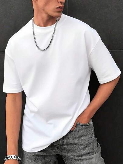 Camiseta de manga corta de corte holgado para hombre | Diseño exquisito | Esencial de verano | Fácil de combinar | Muestra tu estilo