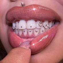 18pcs Butterfly & Rhinestone Colorful Tooth Jewelry Set, Cute Y2K Super Shiny Tooth Accessories For Daily, Party, Holiday, Unisex (No Glue Included) - 18PC Colorful Love - View 8