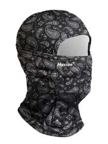 1 件骑行原创拉法帽时尚印花骑行面罩户外运动头巾登山跑步徒步头带围巾