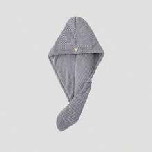 4 件装珊瑚绒柔软发巾，速干吸水菠萝纹理浴帽，成人适用