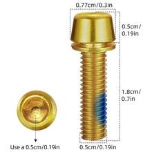 VXM 自行車彩色 M5x18mm 龍頭安裝螺絲,鈦鍍六角內六角螺絲,單車配件 - 查看 4