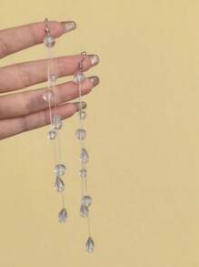 1 Stück handgefertigte UV-Harz Tropfen-Ohrringe, elegantes & minimalistisches Design, transparent & naturgetreu, geeignet für Frauen, Alltag, Urlaub, Feiertage, Geschenk