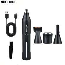 Kit profesional de aseo 4-en-1, recargable por USB, cortadora de vello de nariz y orejas, afeitadora de barba y cejas, herramientas de cuidado personal para hombres, capacidad de batería de 500mAh