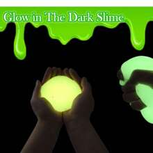 Glow-In-The-Dark Slime Kit - 2.37oz Super Soft, Non-Stick Relax Putty For Youngsters