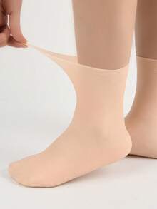 1 Paar Fußmaske mit ätherischen Ölen, aufhellend & feuchtigkeitsspendend für trockene, rissige Füße; Gel Fersen- & Beinwärmer für Fußhydratation - Pink - Übersicht 7