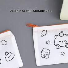 1 bolsa de moedas com estampa de capivara para a volta às aulas, bolsa pequena infantil de tecido não tecido feita à mão, porta-cartões de alta qualidade, bolsa para armazenamento de pintura, colorir faça você mesmo, melhorar a habilidade prática, pintar sua própria bolsa de armazenamento