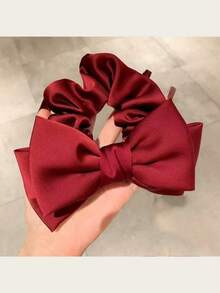 1个黑色双层蝴蝶结发圈，时尚百搭，可用于洗脸、扎马尾等，也可作发饰或发圈使用。 - 黑色 - 查看 6