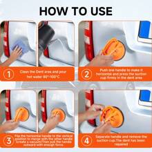Car Dent Repair Tool Set With Large Suction Cup Designed To Pull Out The Depression In The Shape Of The Body