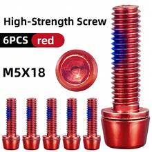 VXM 自行車彩色 M5x18mm 龍頭安裝螺絲,鈦鍍六角內六角螺絲,單車配件 - 查看 8