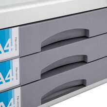 YUNRUX Drawer Boxes, Metal Drawer Box Lockable 3 Drawers, Desk Drawer Box Storage Box Aluminum Alloy - 30*36*20cm