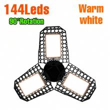 250W LED Deformable Garage Light E26/E27 UFO High Bay Lamp 3/4/5 Adjustable Panels Foldable Fan Blade AC100-277V Parking Lot Workshop Shed Hanging Lamps 220V/110V Indoor NO Flicker Eye Protection Ceiling Lights Bulb Bright Industrial Factory Shop Basements Commercial Lighting 40/60/80/100/120/150/180/200W Warm/Cool White 108/126/144/180/210/240/216/252/288leds