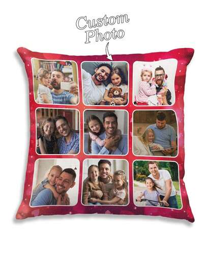 1pc Customized Photo Printed Pillowcase, Single-Sided Printed Pillowcase, Mother's Day, Father's Day, Thanksgiving, Teacher's Day Gift, Personalized Pillowcase, Valentine's Day Anniversary Gift