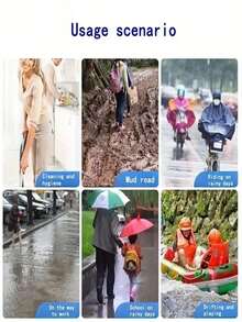 10只装旅行防水雨鞋套，结实耐用，适合雨天使用。防水雨鞋套，弹性设计，可搭配雨衣和雨伞使用。男女通用一次性防水鞋套，结实耐用，防滑，适合园艺、骑摩托车、骑自行车和其他雨天活动。鞋袋旅行收纳袋抽绳鞋套便携防尘，男女通用，旅行必备，邮轮必备，度假必备。 - 彩色 - 查看 4