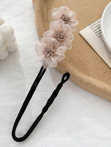 1pc Colorful Flower Hair Bun Maker, Delicate Hair Accessory, Suitable For Girls - Multicolor - View 7