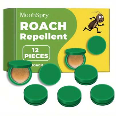 12/24-Pack Cockroach Abatement Traps - Indoor/Outdoor Quick Catch Bait Stations For Small & Large Cockroaches, Cockroach Repellent