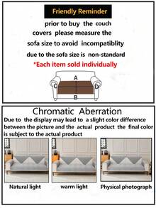 1 pieza Funda de cojín de sofá de felpa gruesa, Cojín de asiento de sofá moderno y minimalista antideslizante y cálido, Funda de sofá a prueba de polvo y lavable, Suave y resistente a la decoloración, Apta para mascotas, Se ajusta a sofás en forma de L y de 1/2/3/4 plazas, Adecuada para dormitorio, oficina, sala de estar