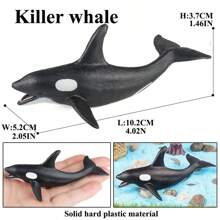 1件仿真迷你海洋动物模型海龟虎鲸海豚鲸鱼鲸鲨儿童认知教育玩具海洋海底世界主题派对装饰摆件